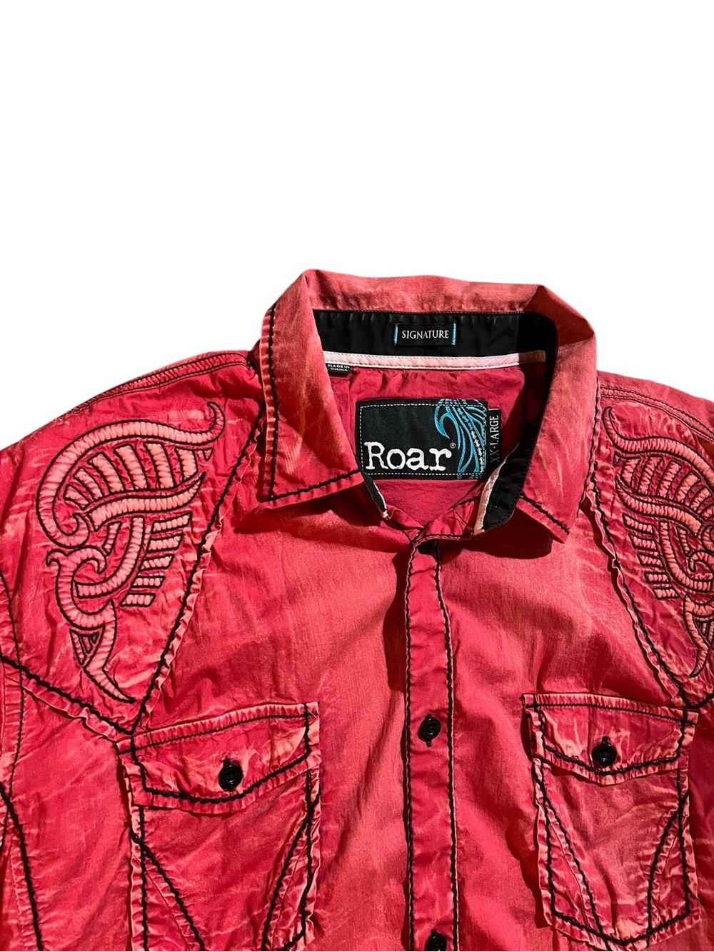 Y2K Roar Embroidered
Tribal Long Sleeve Shirt XXL Size (191) - Picture 3 of 3